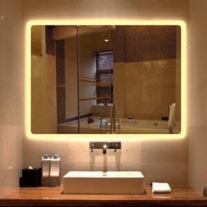 Giá gương Bỉ phòng tắm dán tường hình chữ nhật