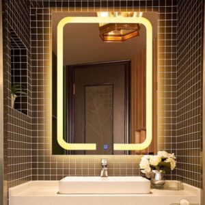 Giá gương Bỉ phòng tắm có đèn LED hình chữ nhật