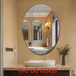 Giá gương bỉ nhà tắm hình OVAL kích thước 40*60cm