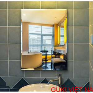 Giá gương Bỉ nhà tắm dán tường hình chữ nhật