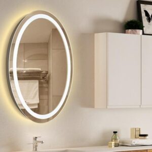 Gương trang điểm đèn LED phôi Bỉ treo tường hình OVAL