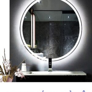 Giá gương Bỉ phòng tắm có đèn LED hình tròn