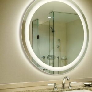 Giá gương Bỉ nhà tắm có đèn LED hình tròn